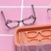 Flexible Resin Mold Small Ornament Molds Eyeglass Shape Silicone Texture for Epoxy Crafts and Creative Wall Decorations
