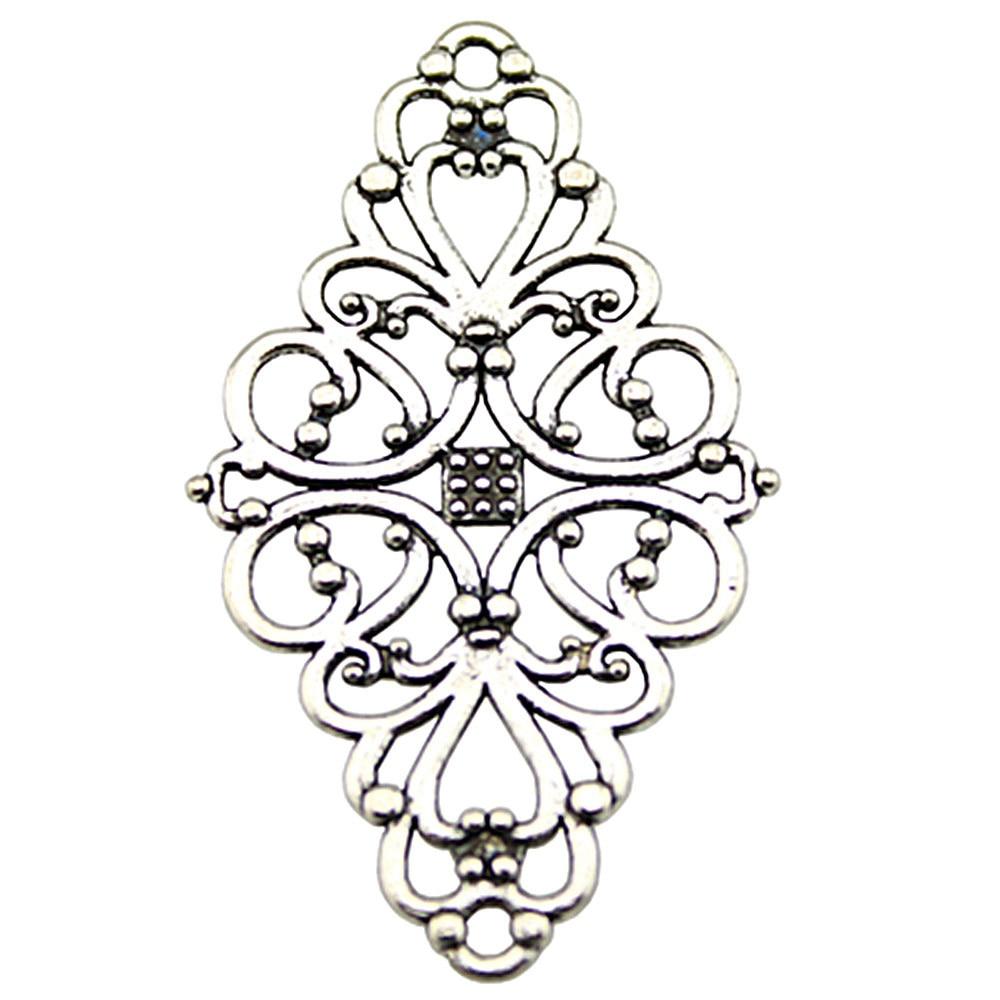 

10 шт., подвески-соединители с мотивом, компоненты ювелирных изделий, аксессуары, античное серебро, цвет цинкового сплава, 41X25 мм