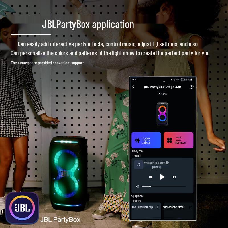 JBL PARTYBOX 320 Portable Bluetooth Speaker with Wireless Microphone Set