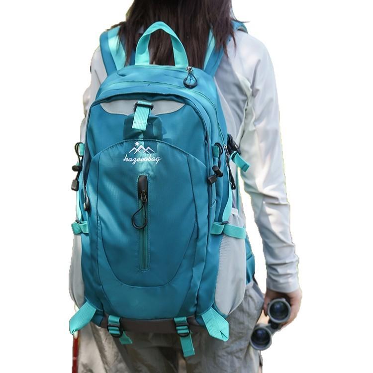 Schoolbag Ridge Protection Breathable Large Capacity Backpack Men's Solid Color Simple Outdoor Travel Mountaineering Bag Multifunctional Lightweight 