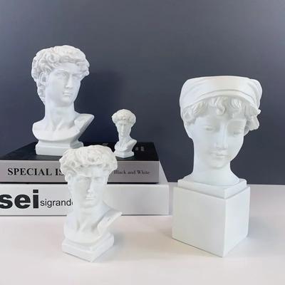 Kreativ Blomkruka Konst Sminkborste Förvaring Pennställ Davidstaty Harts Medici Vas Skrivbordsorganisatör Heminredning Prydnader