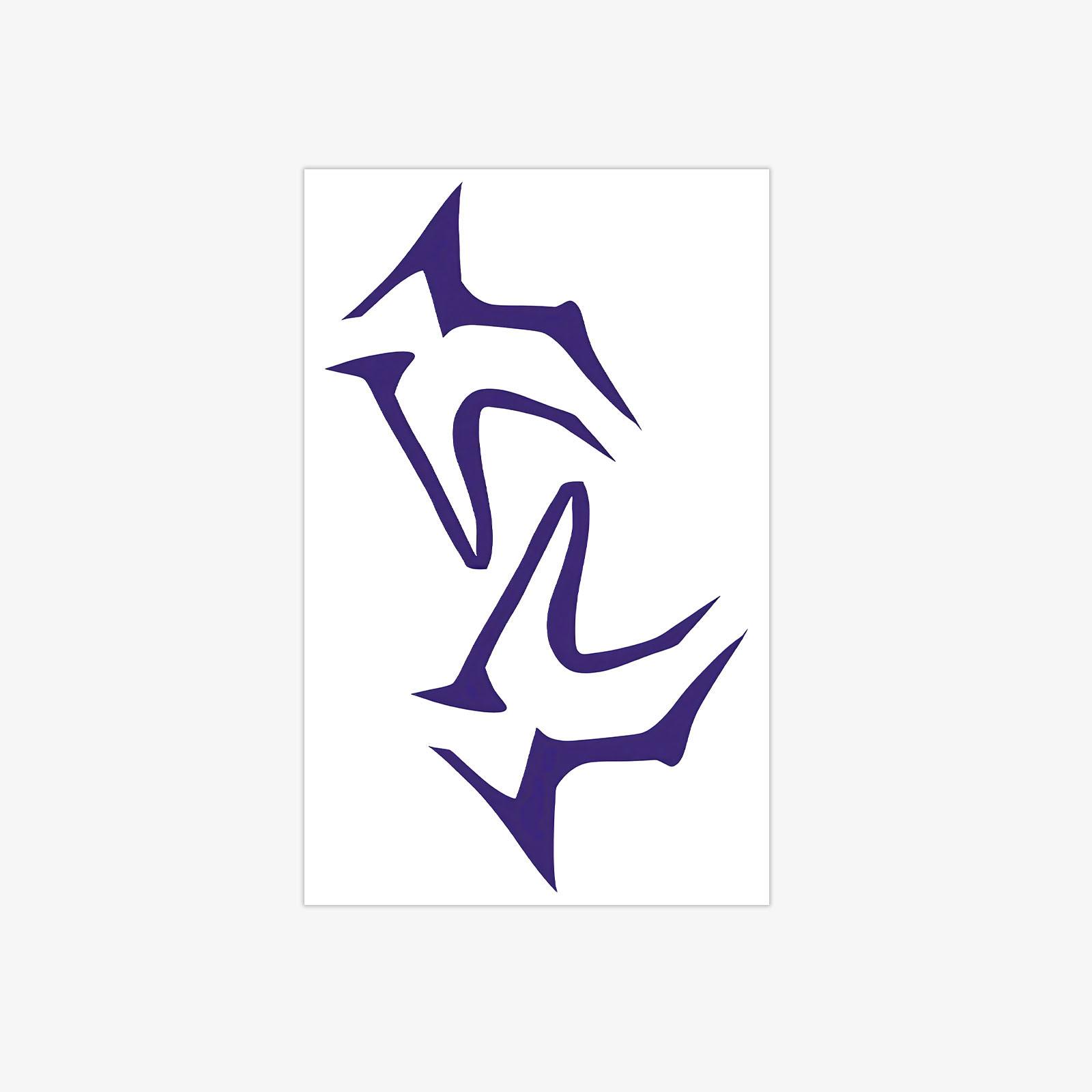 

Cyberpunk Purple Electric Chest And Shoulder Tattoo Sticker, Waterproof And Long-Lasting, Women S Cosplay Advanced Sense Simulation Tattoo 12*19