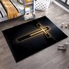 Glowing Cross Design Rug Non-slip rug suitable for living room and bedroom sofas.
