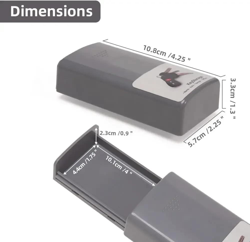 Multifunkční magnetická schránka na klíče Kreativní skrytý přenosný pouzdro na klíče Nouzový klíč Tajný organizér Bezpečné uložení Schránka na klíče domů