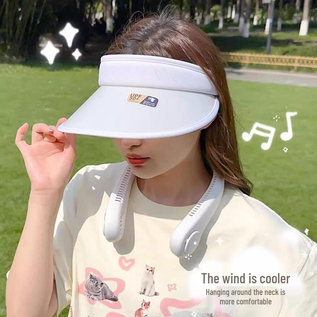 Lightweight Portable Neck Fan: 3-Speed Adjustable, Rechargeable, Ideal for Students, Office & Travel