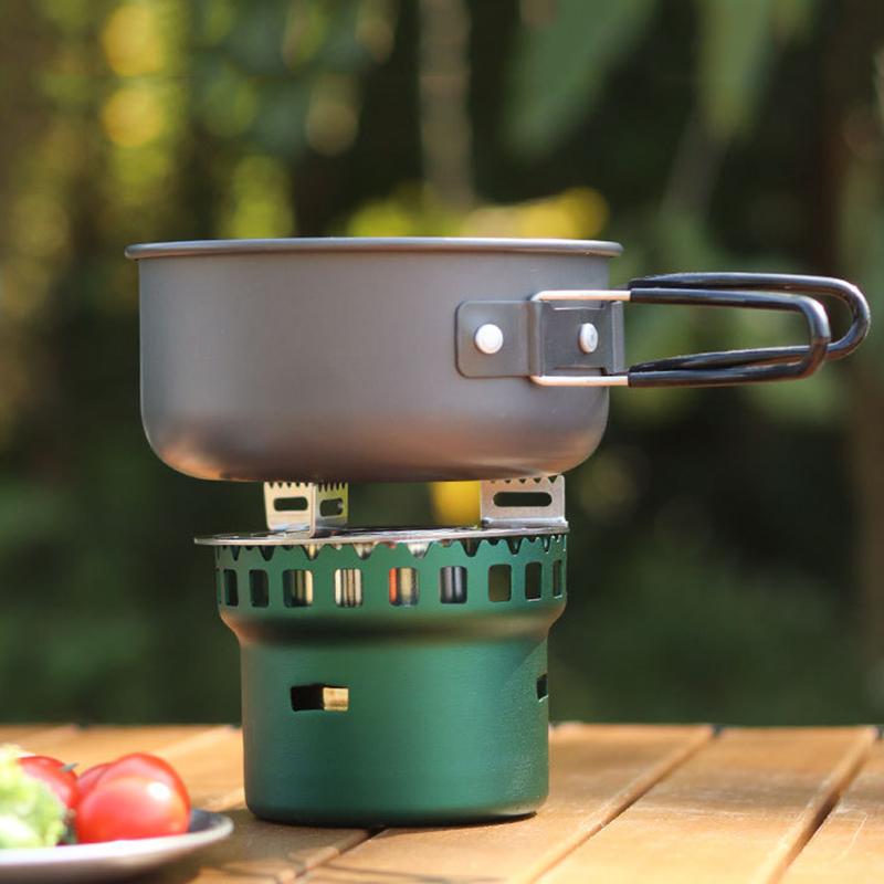 Outdoor Alcohol Stove Portable Mini Barbecue Stainless Steel High Temperature Alcohol Stove Accessories Camp Cooking Supplies