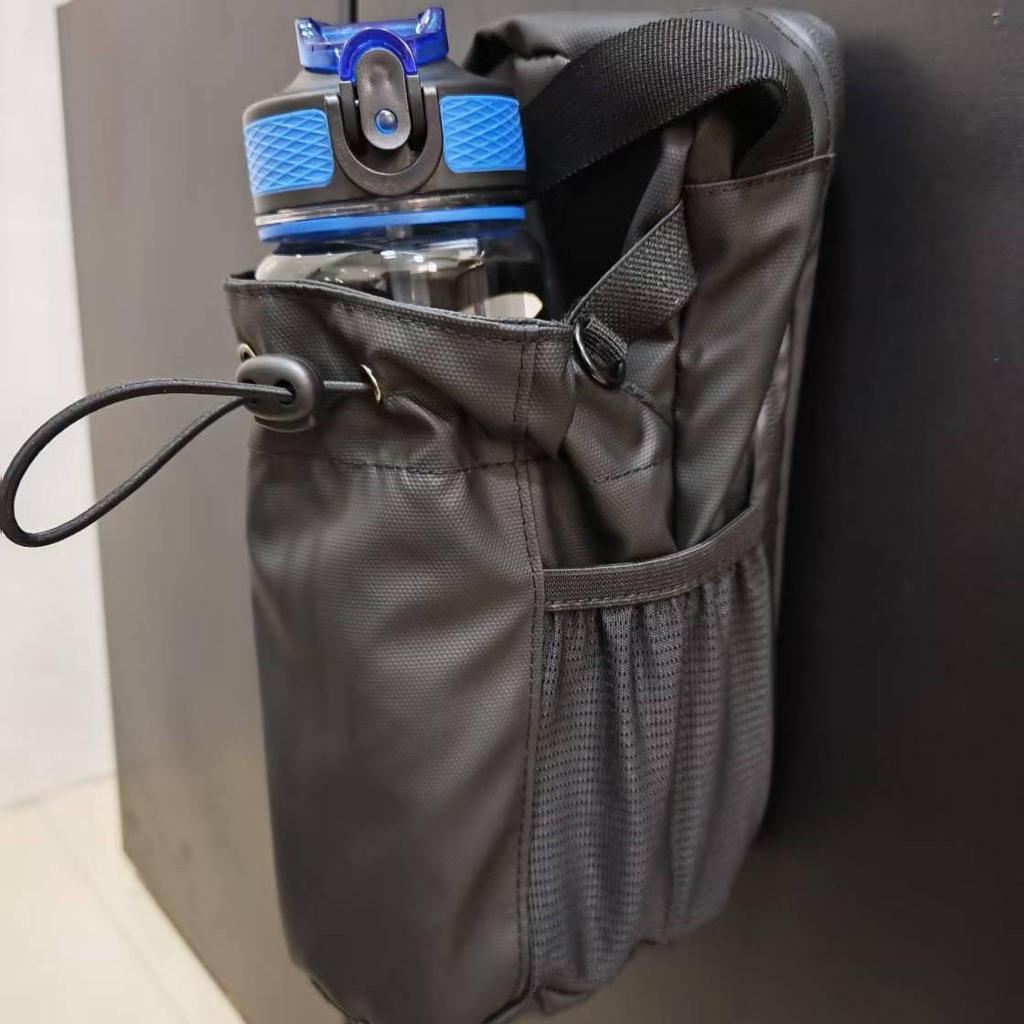 Magnetic Fitness Crossbody Water Bottle Bag - Large Capacity Storage Pouch for Men and Women