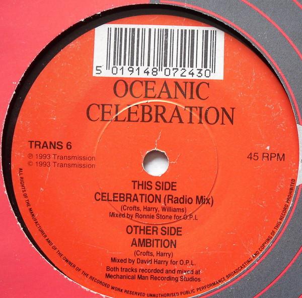

7inch Record OCEANIC Celebration TRANS6 NTV Music UK Lt 1993 UK Pop Used