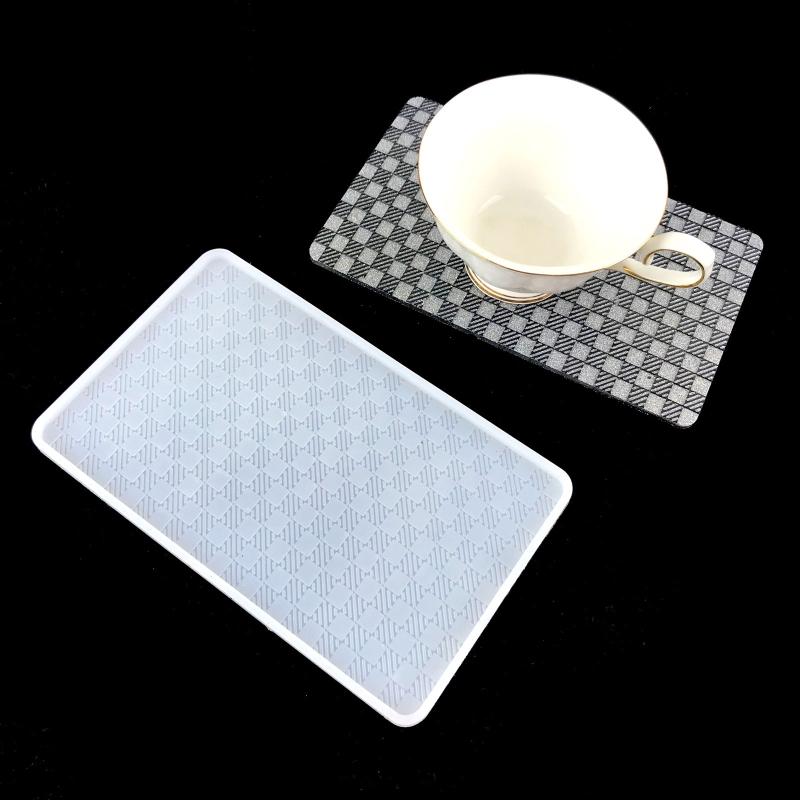 Coaster Molds for Resin Casting Rectangle Resin Epoxy Silicone Molds for Making Coasters Cups Mats Home Decor Craft