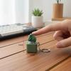 Funny Croaking Frog Duck Keychain Rechargeable Keyboard Fidget Clicker Sound Keyring With LED Light For Stress Relief