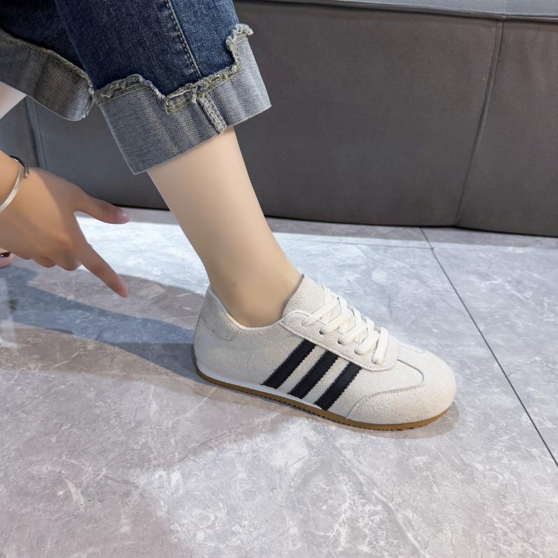 

Retro women s shoes spring new flat-soled sports shoes lightweight casual soft-soled single shoes 35 бежевый