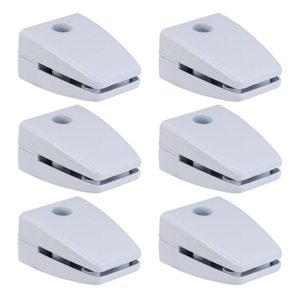 6Pcs Aluminum Alloy Desktop Privacy Panel Screen Clip Adjustable Glass Board Bracket for 2-15Mm Thick Glass Wood Divider