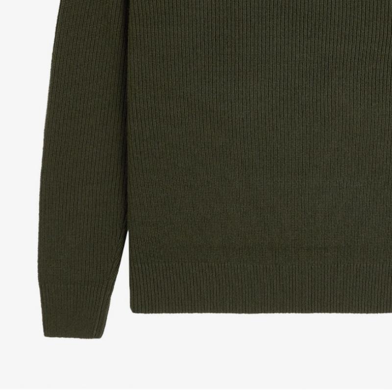 Fred Perry [scharf] Lammwollstrick   Jagdgrün Afpm2436539 408