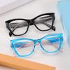 Cat-eye Blue Light Blocking Reading Glasses with Large Irregular Frame