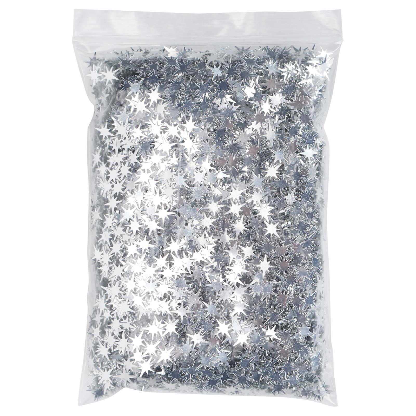 

1 Pack Star Sequins 8‑Pointed Glitter Decorative Crumbs PVC Material DIY Adornment FittingSilver серебряный