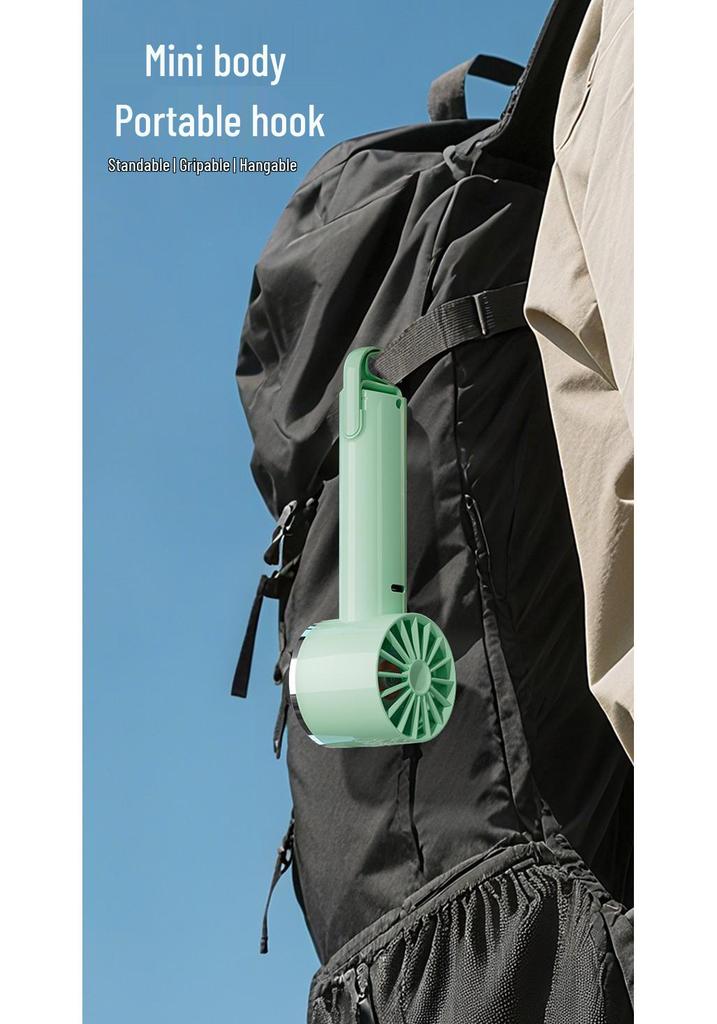 2026 Portable USB Ice Cooling Fan with Carabiner, Semiconductor Refrigeration, and High Wind Power