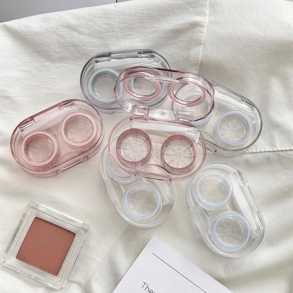1pcs Transparent Color Contact Lenses Box Travel Holder Container Soaking Contact Lens Box Mini Contact Lenses Case Accessories