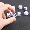 20/40/100pcs Classics Rounded Dice 10mm D6 Blue Red Dice for Bars KTV Puzzle Entertainment Dice Board Games Poker Game JXB