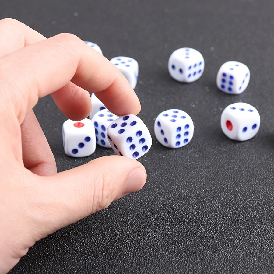 20/40/100pcs Classics Rounded Dice 10mm D6 Blue Red Dice for Bars KTV Puzzle Entertainment Dice Board Games Poker Game JXB