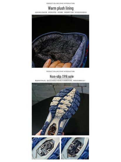 Bobodou Girls' High-Top Snow Boots - Non-Slip, Velvet-Lined, Thickened Winter Cotton Shoes 2025