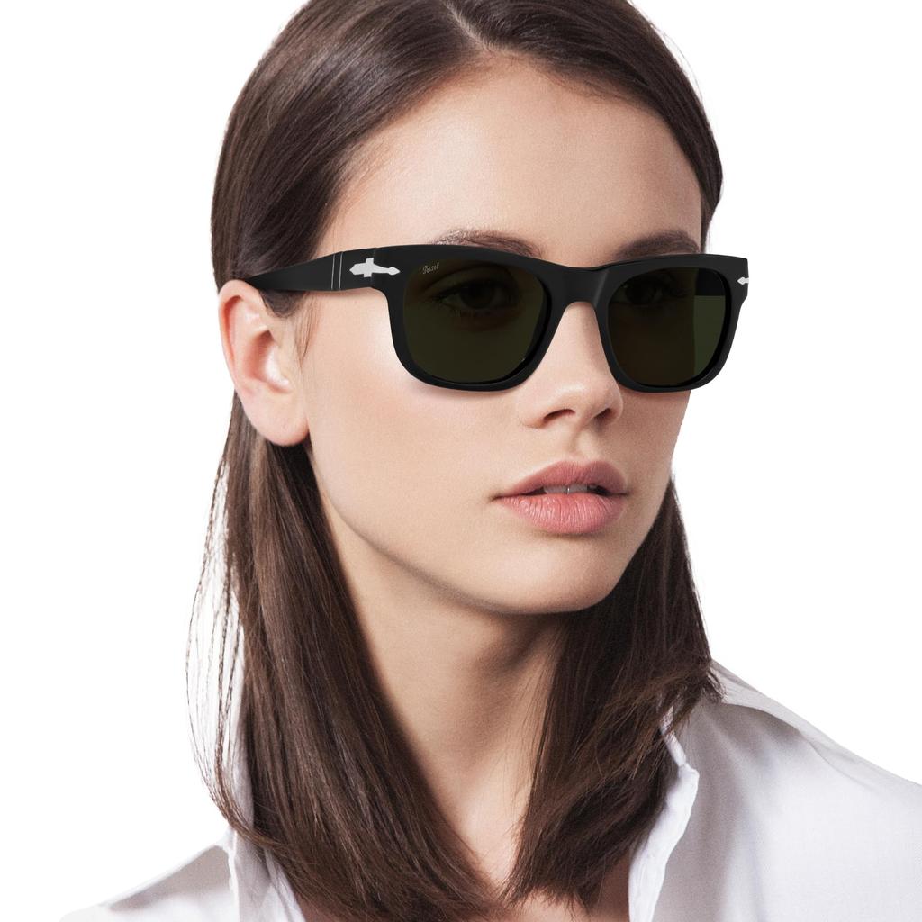 PO 3269S Unisex Sunglasses [Persol] BLACK/GREEN 52/20/145