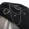 Lolita Girls Heart Buckle Beanie JK Hat Sweet Cool Hair Accessories Fashion Beret Breathable Preppy Style Lolita Hat
