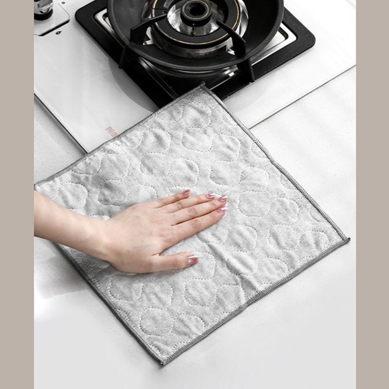 6PCS Kitchen Dish Cleaning Towel for Efficient Dish Washing Surfaces Wiping and Liquid Absorption Dish Cloth