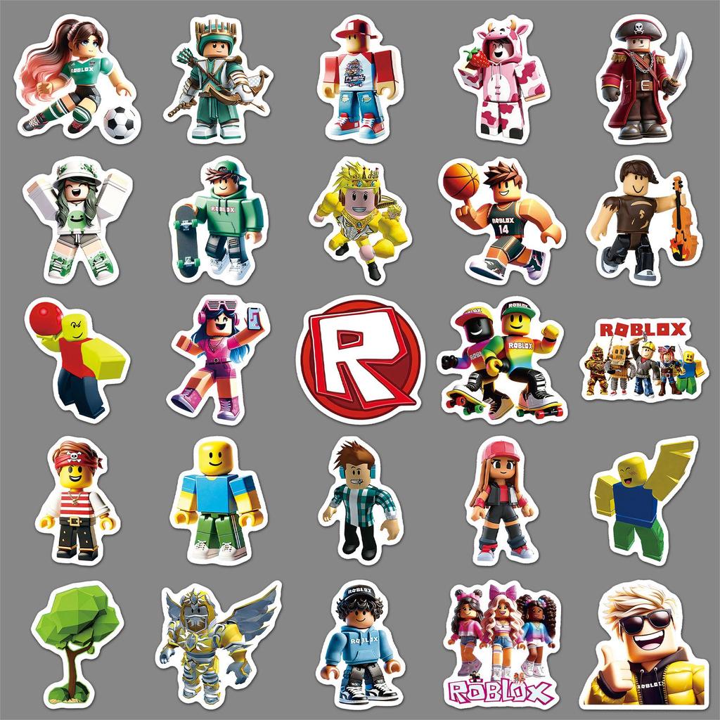 50 Roblox Character Stickers: Waterproof Decorative Stickers for Storage Boxes & Guitars