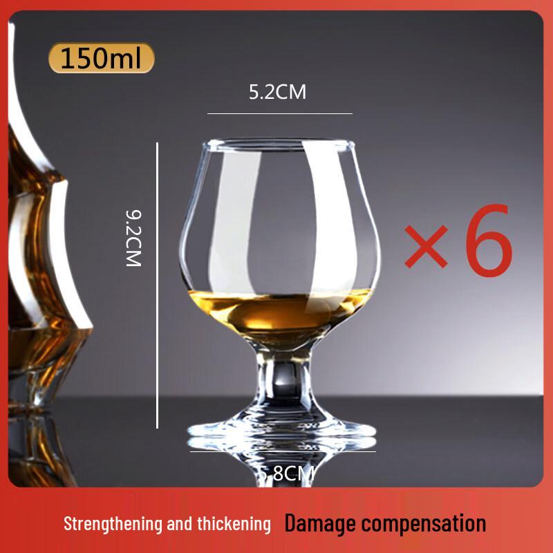 ZISIZ Handmade Crystal Brandy Glass