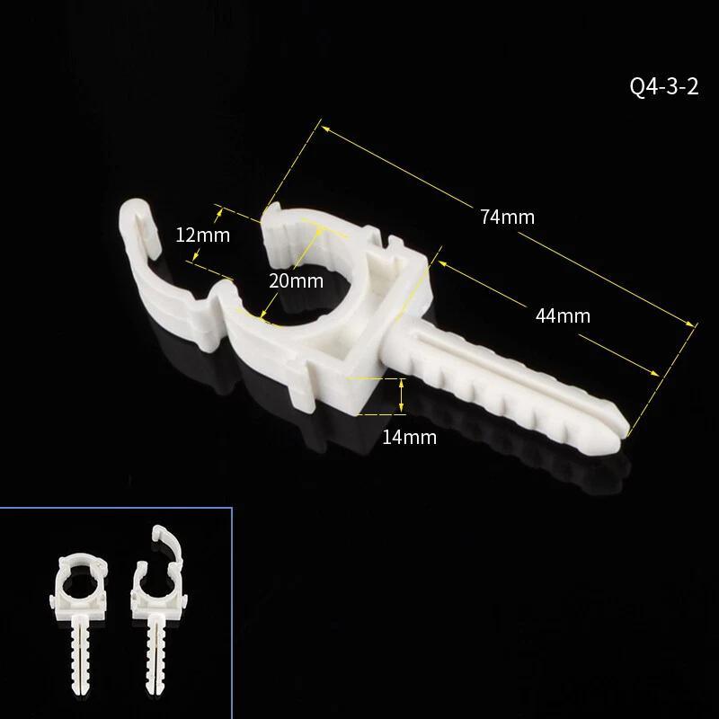 U-Shaped PPR Plastic Pipe Clips (10Pcs) - White 20mm 25mm Pipe Fixing Clamps, Wall Hose Tube Hooks & Watering Pipe Connectors