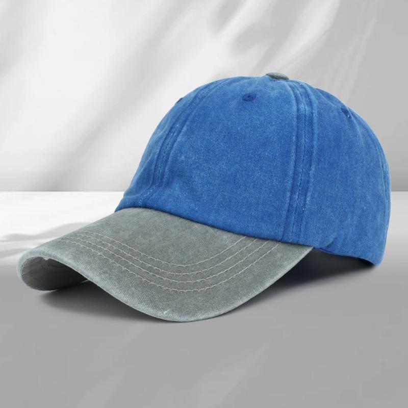 Washed cotton cap embroidery catering milk tea shop work cap duck tongue soft top baseball cap men