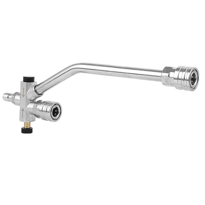 

Насадка для мойки высокого давления с двойным разъемом, инструмент 1/4 быстрое соединение, переключатель, насадка с двумя наконечниками для пенной насадки и распылительной форсунки