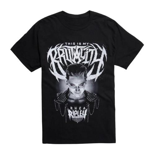 WWE Unisex Adult Rhea Brutality T-Shirt