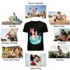 Warm Parent-Child Swimming Time Print Casual Adult T-Shirt Pure Cotton T-shirt