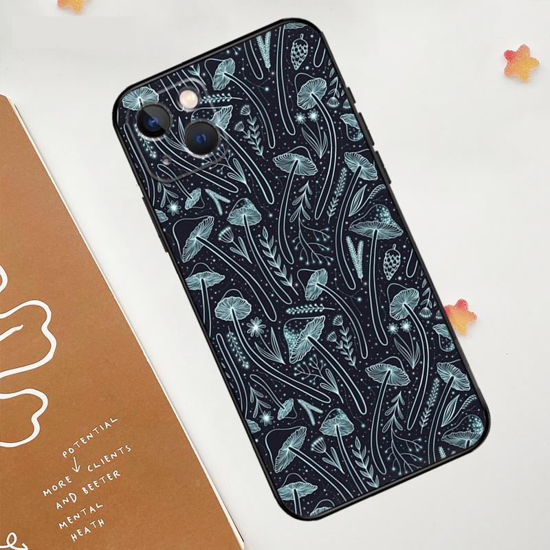 Mushroom Forest Case For Apple iPhone 16 15 14 13 11 12 Pro Max Mini XR 15 16 Plus 16e Protective Cover
