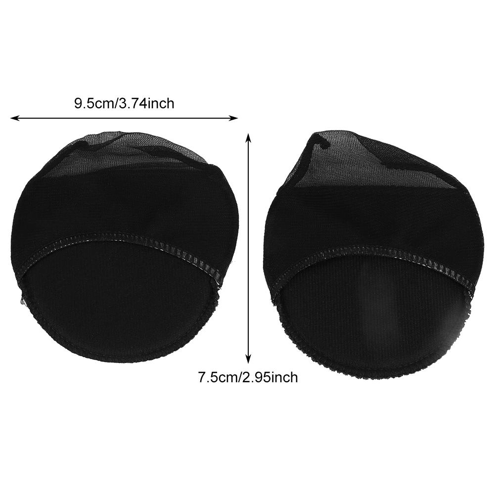 1 Pair of Hidding Non Slip High Heel Forefoot Pad Cushion Foot Care Tool (Black)