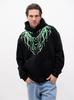 Moletom Oversized Masculino Preto / Ponto Fluo X Storm XL