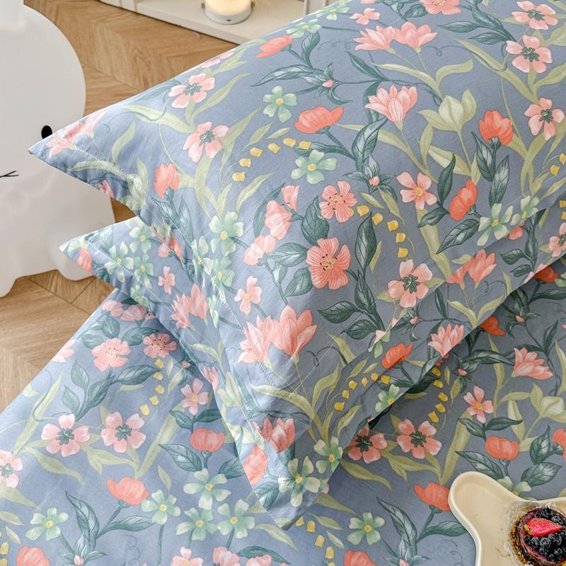 100% Cotton Pillowcase Customizable Flowers Cartoon Design Bedding Pillowcase Adult Bedroom Home Decor Custom Size Cushion Cover