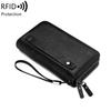 New Anti-theft Brush Men's Wallet Multi-functional Business Clutch Bag Large Capacity Double Pull Long Wallet