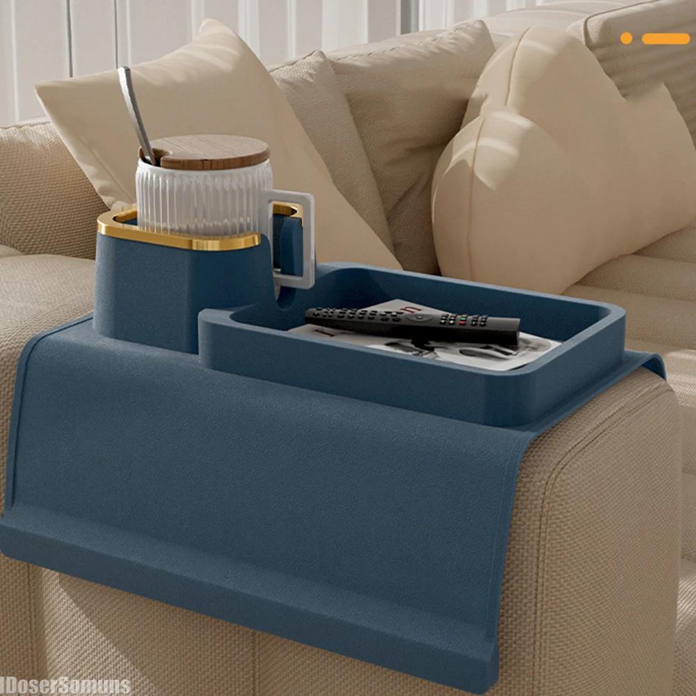 

Multifunctional Silicone Sofa Coaster Coaster Anti-slip Design Cup Holder Drink Tray Coaster Holder for Office Home Organizer чёрный