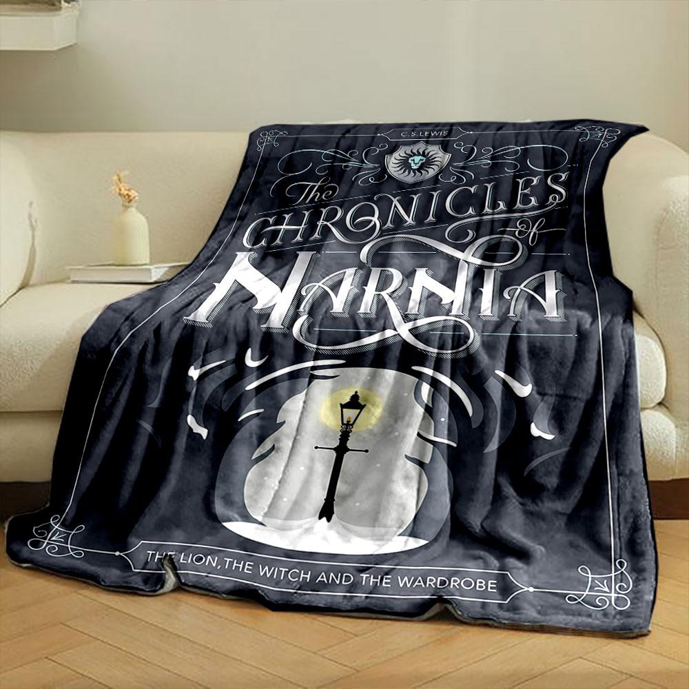 Timeless Chronicles Of Narnia Art Dark Plush Blanket, Durable Warm Throw for Outdoor Fun, Comfortable Throw for Daybed and Armchair