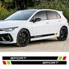 2 Stück Langes Streifen-Aufkleber für die Autotürseite Sport Vinyl-Abziehbild PVC Auto-Karosserie-Styling Dekorationsaufkleber Zubehör für Volkswagen VW