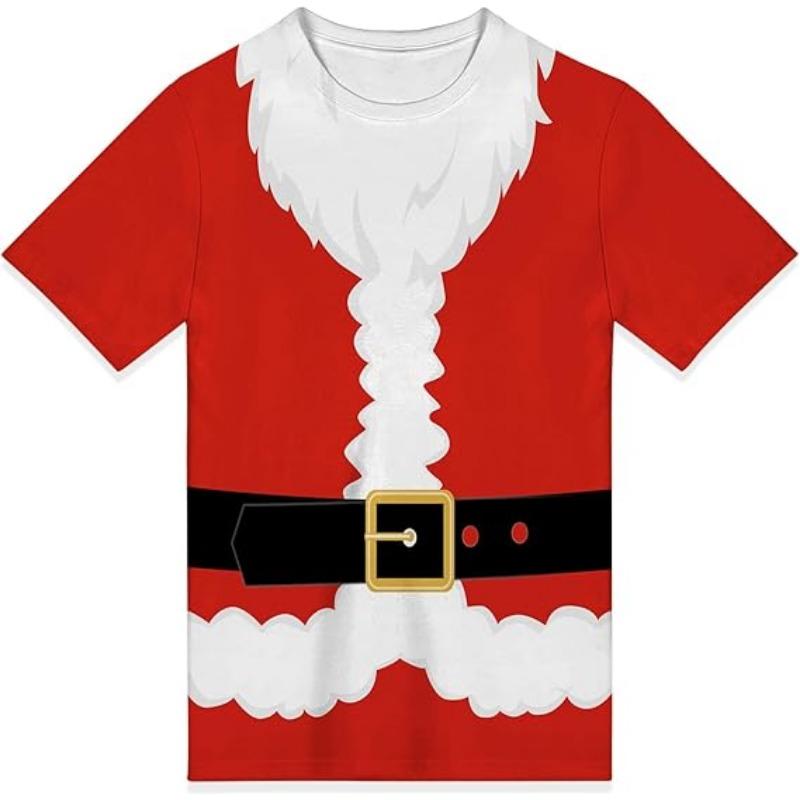 Santa Claus Fun Clothing T-shirt Pattern Men's T-shirt Summer Comfortable Loose Design Outdoor