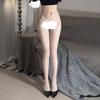 Cross Faceted Hollow Crotch Jumpsuit Stockings Women's Black Silk Sexy Creative Mood Abstinence Leggings