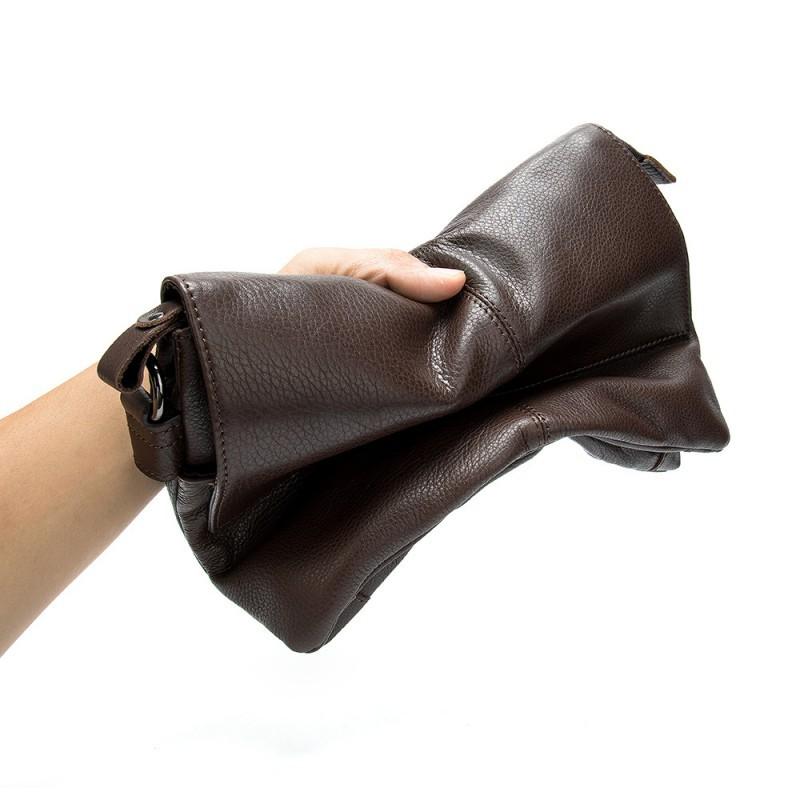 Real Cowhide Men's Leather Crossbody Bag Large Capacity Soft Multifunctional Wrist Antique Handbag Trendy