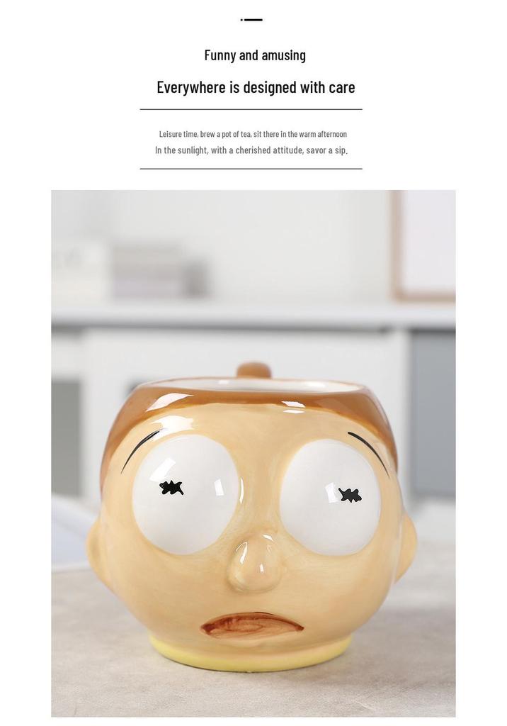 Rick and Morty 3D Cartoon Ceramic Coffee Mug for Kids