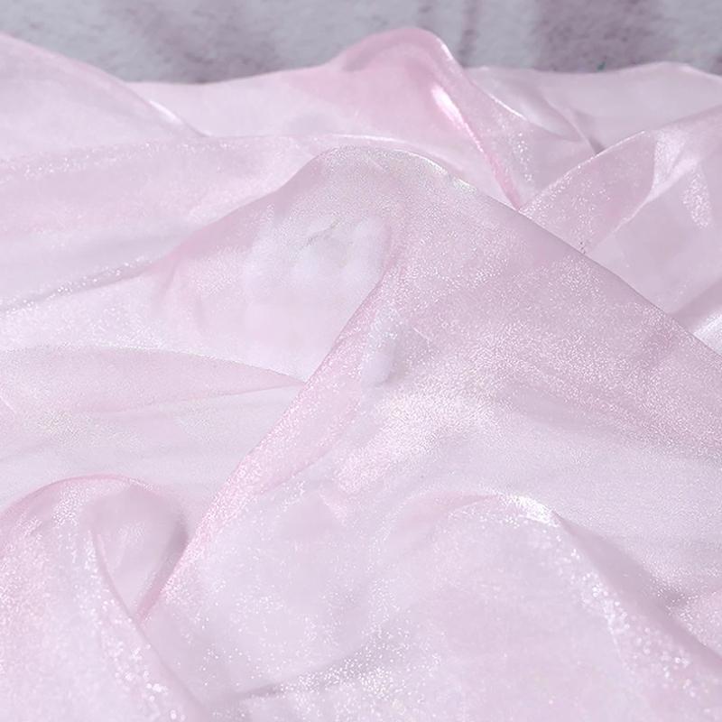 1PC Lightweight Artistic Breathability Beautiful Atmosphere Transparent Holiday Decorations Organza Fabric Romantic 1Mx150CM
