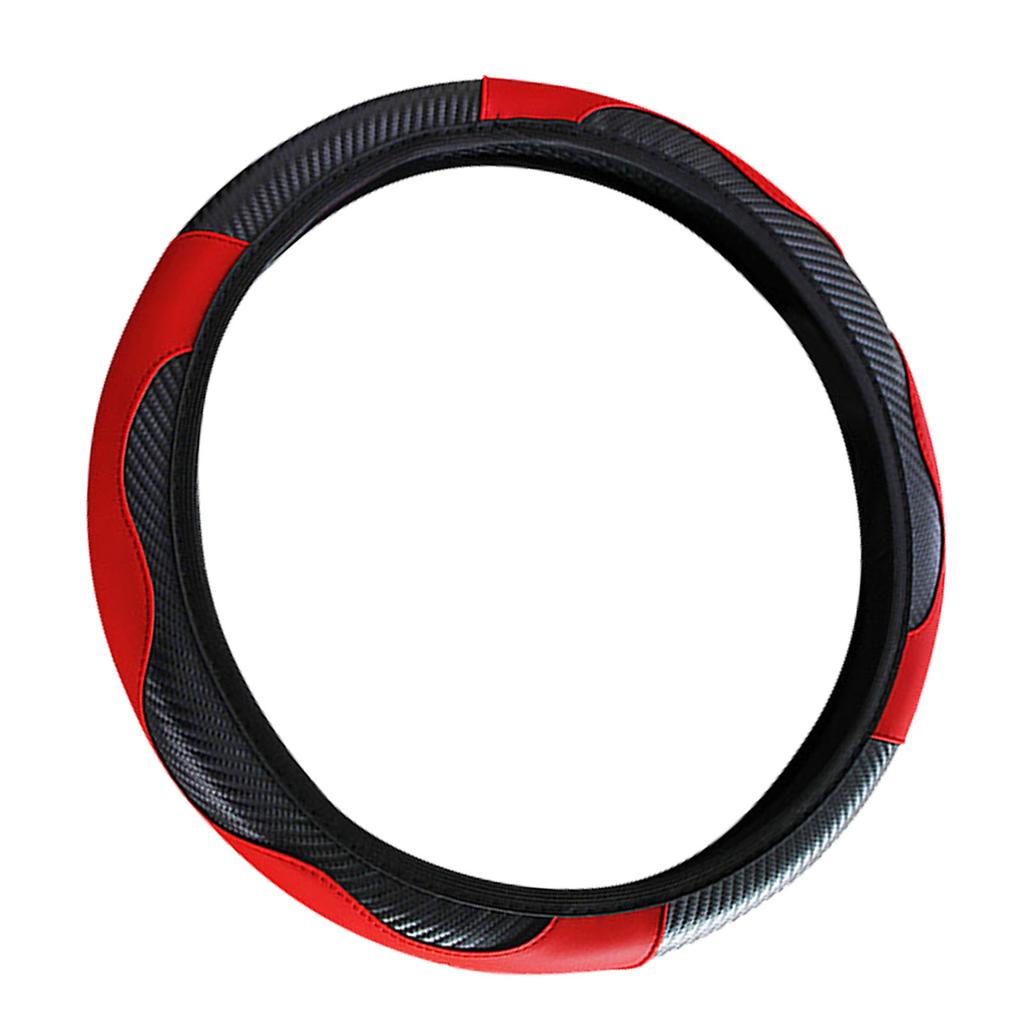 38CM Steering Wheel Cover Carbon Elastic Handle Sleeve Non Slip Steering Wheel Cover for Car