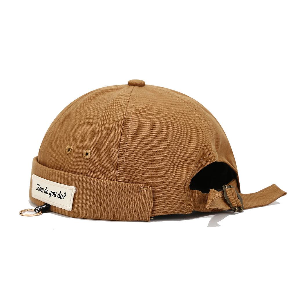 2025 New Letter Embroidery Cotton Docker Cap Brimless Hat Beanie Hats Adjustable Hip Hop Landlord Sailor Caps for Men Women