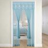 Punching Free Lace Embroidered Door Curtain Breathable Mesh Entrance Curtain  Summer